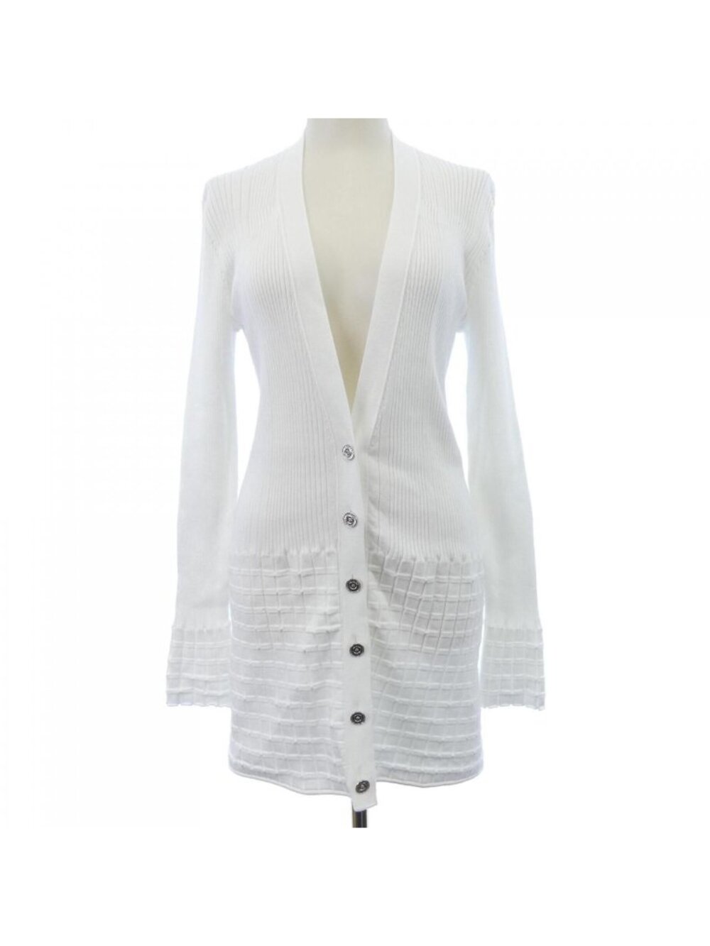 Chanel Long Cardigan White